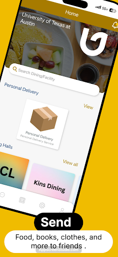 Udlivery app home screen